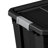 Sterilite Rugged Industrial Stackable Storage Tote w/ Lid, Black