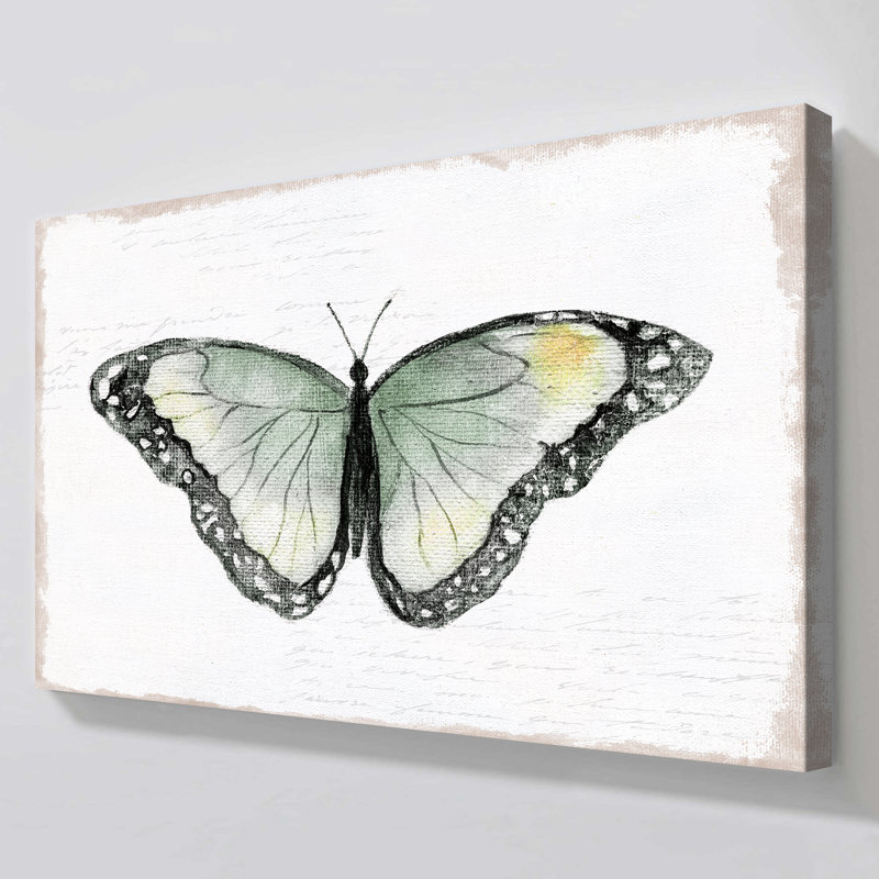 "Vintage Flutter III" par Tava Studios, reproduction sur toile, H 36 po x l 60 po x P 1,5 po
