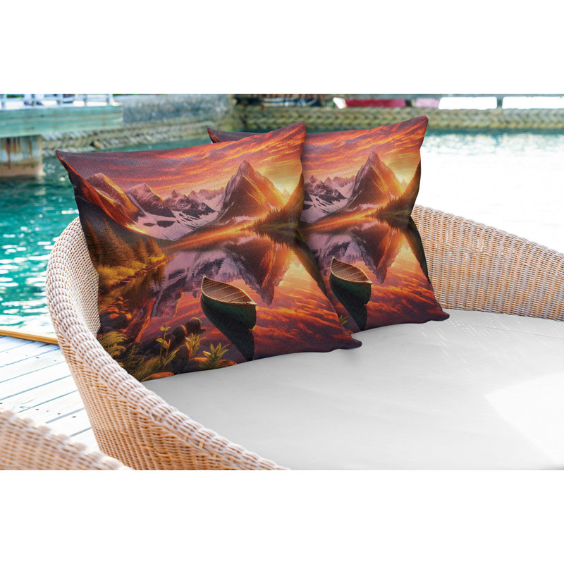 Fabric Reversible Throw Pillow, 20"H x 20"W, Square