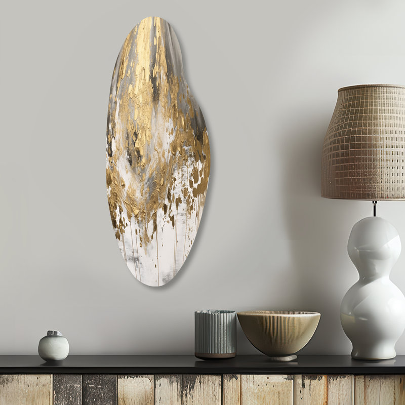 Elledge - Art mural asymétrique en métal, H 30 po x l 11 po