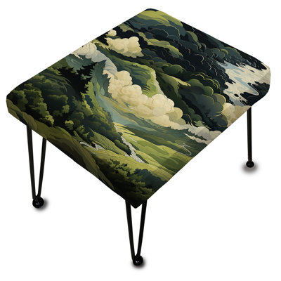 Motif de paysage nomade évasion - repose-pieds rectangulaire abstrait
