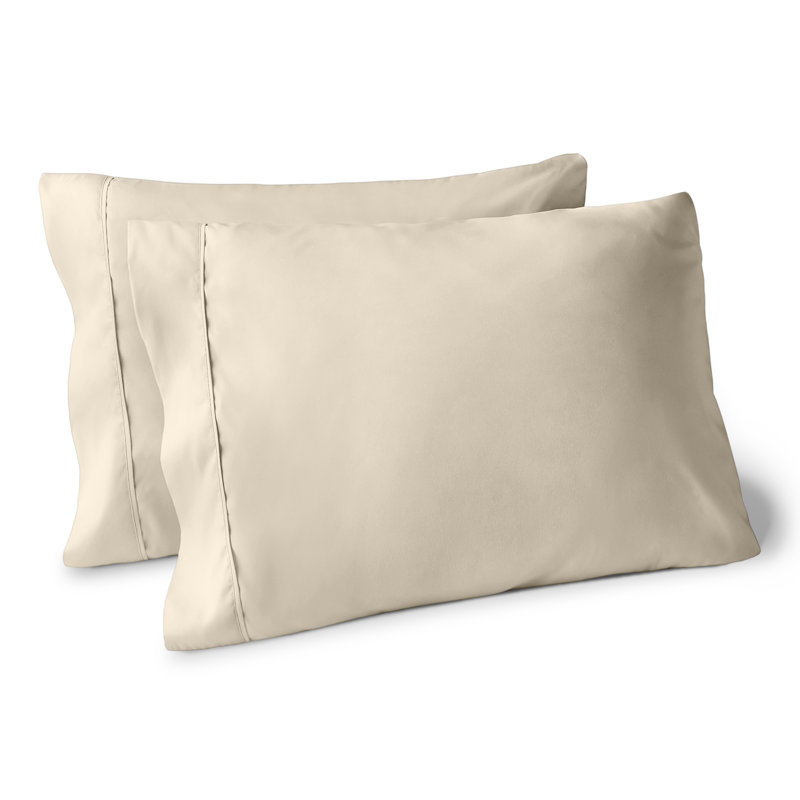 Soft Microfiber Pillowcase Set, Sand, 2 King Pillowcases