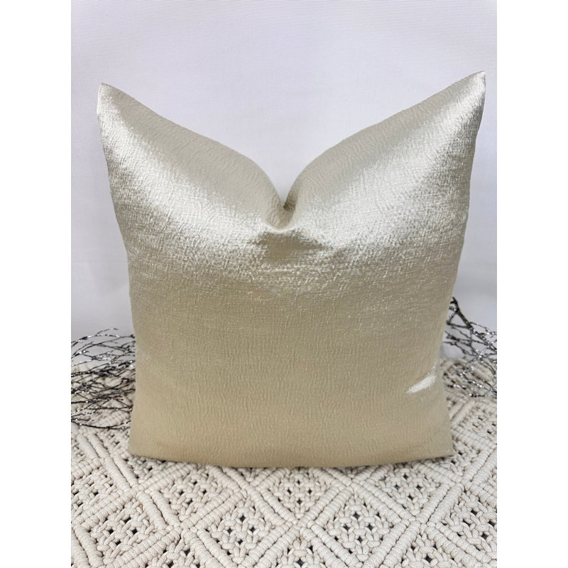 Abstract Square Cushion Cover, Silver