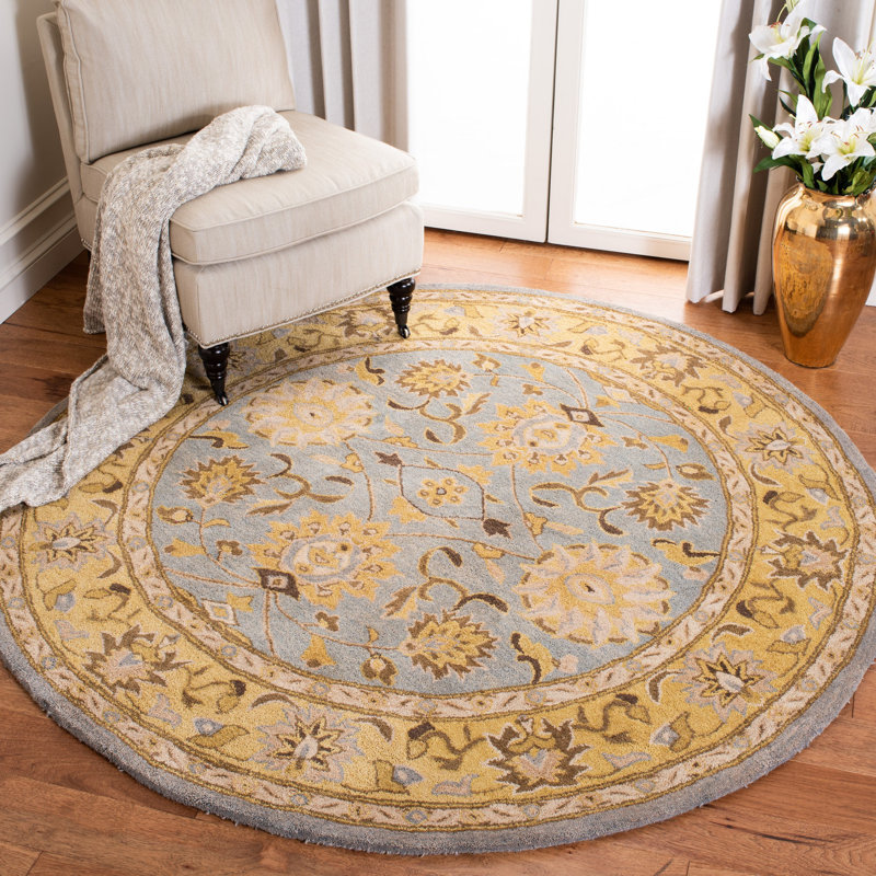 Tingley Hand Tufted Wool Pile Oriental Rug, Round 6'