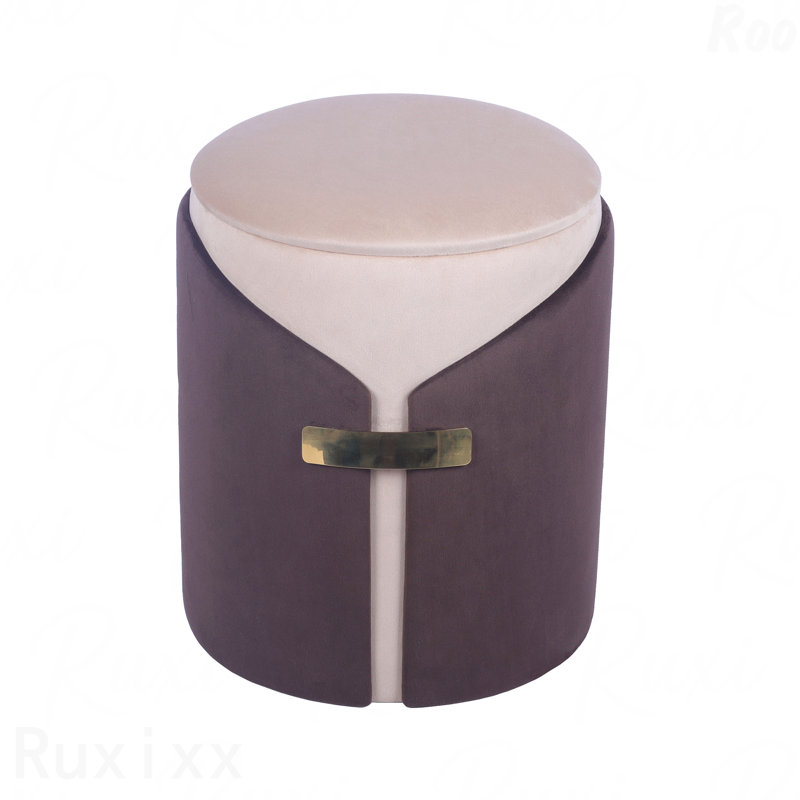 Repose-pieds deux tons avec fonction de rangement / tabouret de coiffeuse