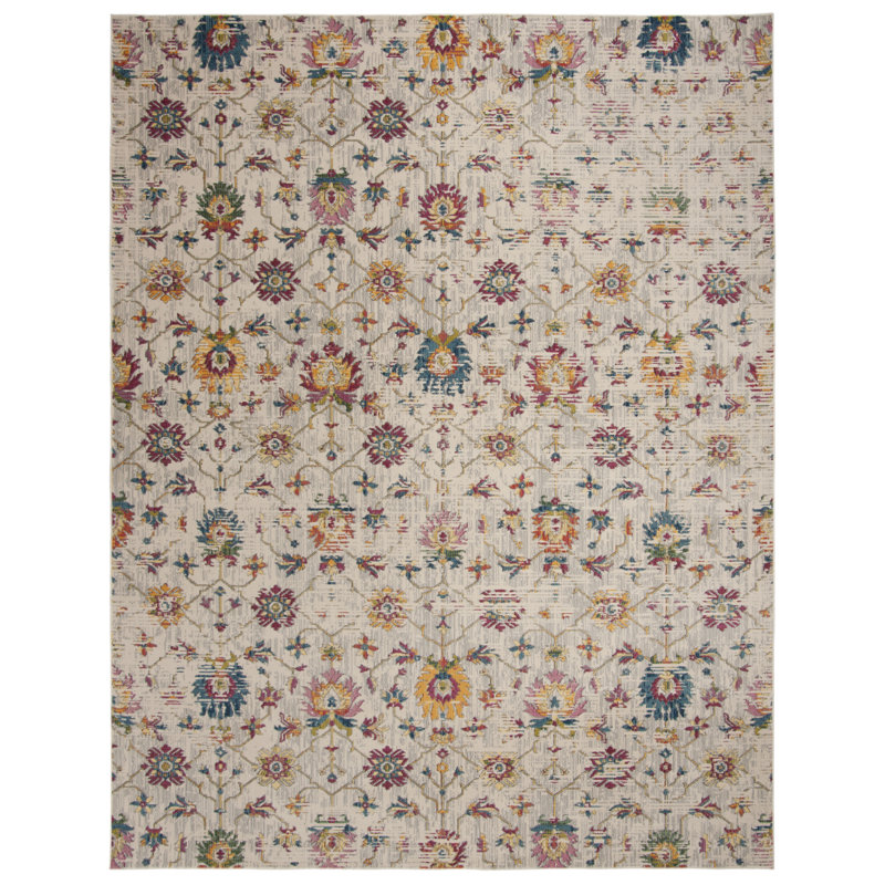 Tabinowski 100 Performance Floral Rug, Rectangle 8' x 10'