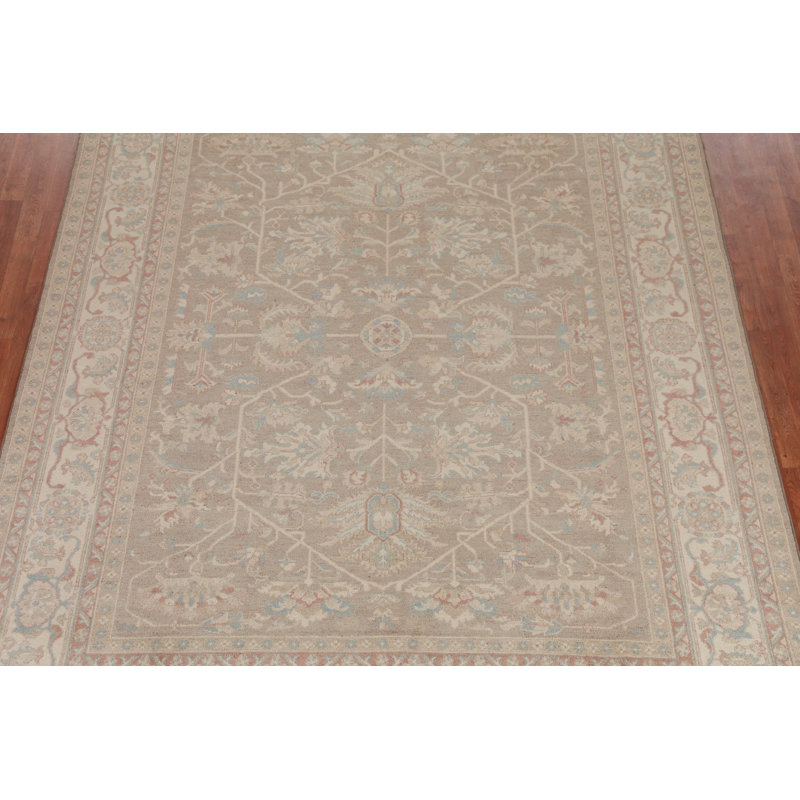 Tapis oriental floral en laine à motif floral Oushak 8 x 10