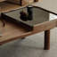 Table basse rétro et niche en bois