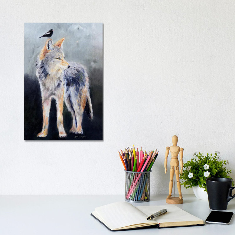 Coyote Spirit by Karen Weber - Wrapped Canvas Painting, 30.48cm H x 20.32cm W x 1.91cm D