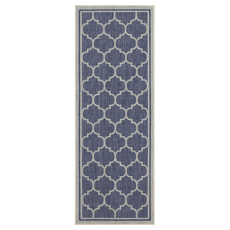 Tapis intérieur / extérieur à motif de treillis Sunshine Collection - Élégance intemporelle pour les maisons occupées