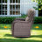 Abbey 9-Piece Wicker Patio Furniture Sofa Set With Fire Pit Table, 6-Inch Thick Cushion Swivel Glider Chairs & Ottomans-556393400-556393402