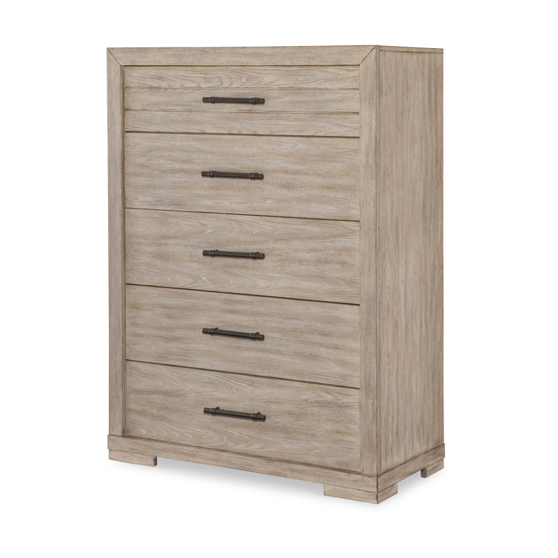 Appleton 5 Drawer 44'' W Dresser, Weathered Oak