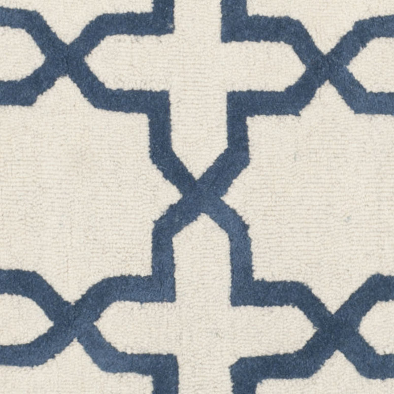 Cambridge Hand Tufted Wool Geometric Rug, Round 6'