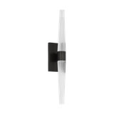 Sean Lavin Lassell 2-light single short wall sconce in polished nickel finish with crystal shades