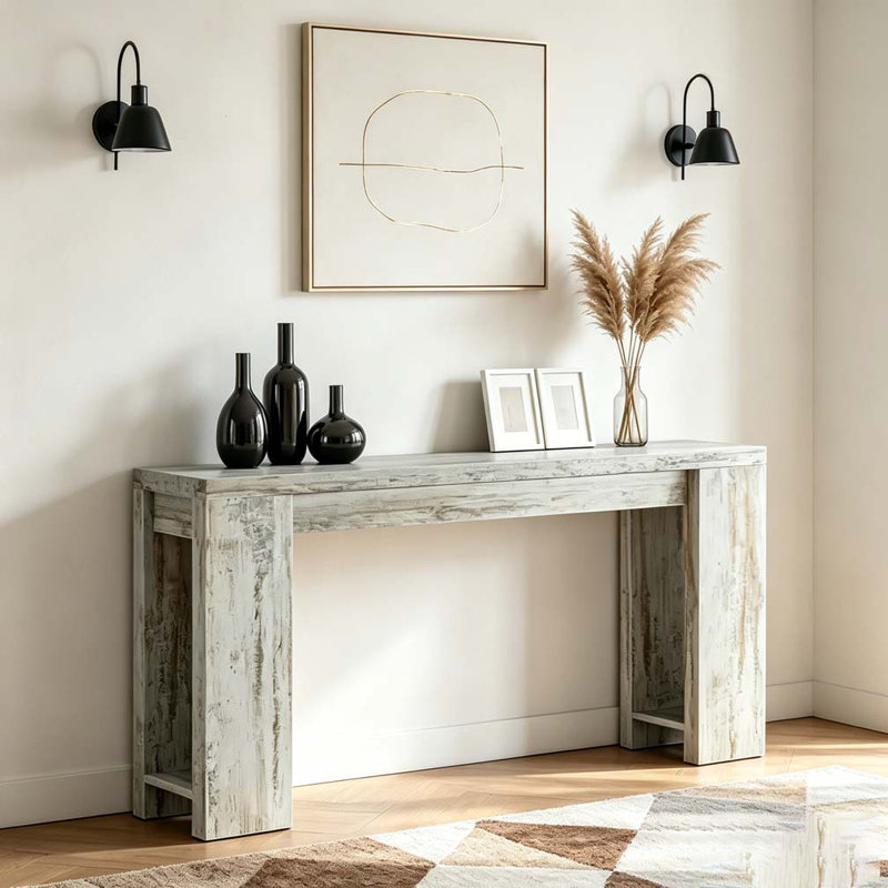 Table d'entrée en bois, console