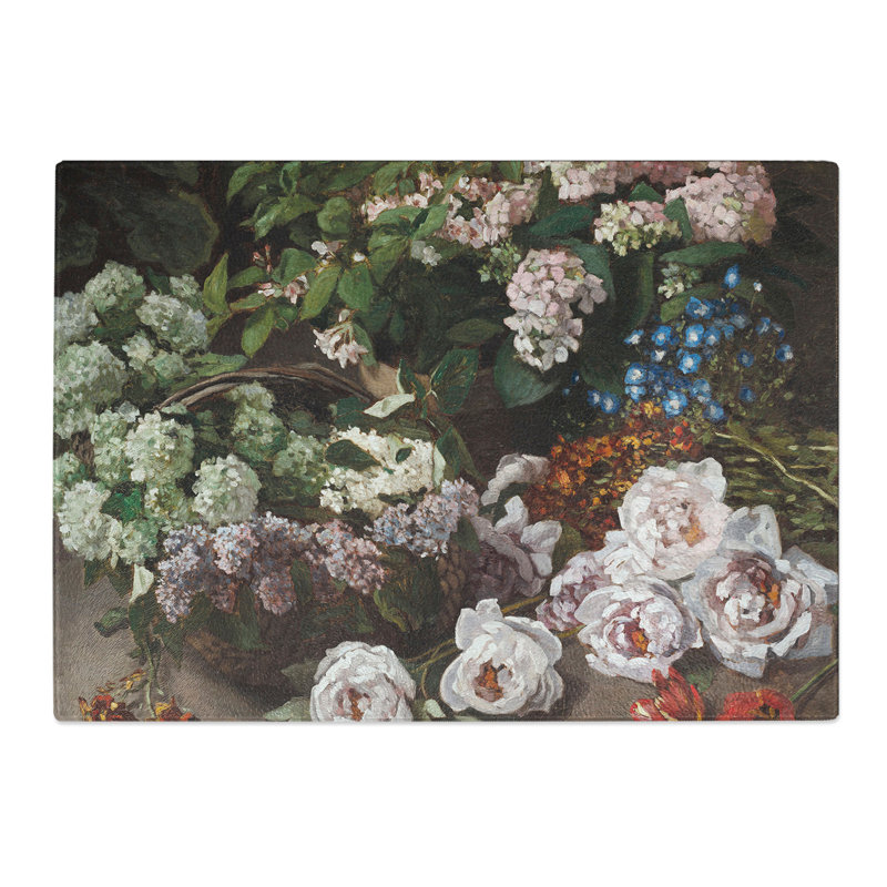 Spring Flowers by Claude Monet Chopping Board, 0.4cm H x 28.5cm W x 39cm L