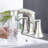 Bathroom Faucet With Pull Out Sprayer, 2 Handle 4 Inch Faucet Utility Sink Faucet-110712821