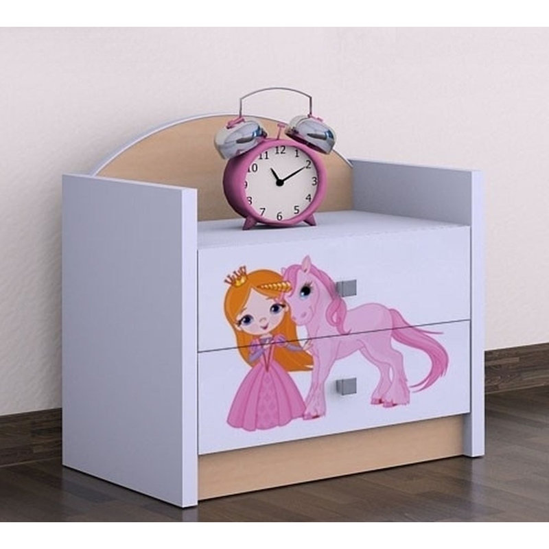 Pamelia 2 Drawer Nightstand, Beige
