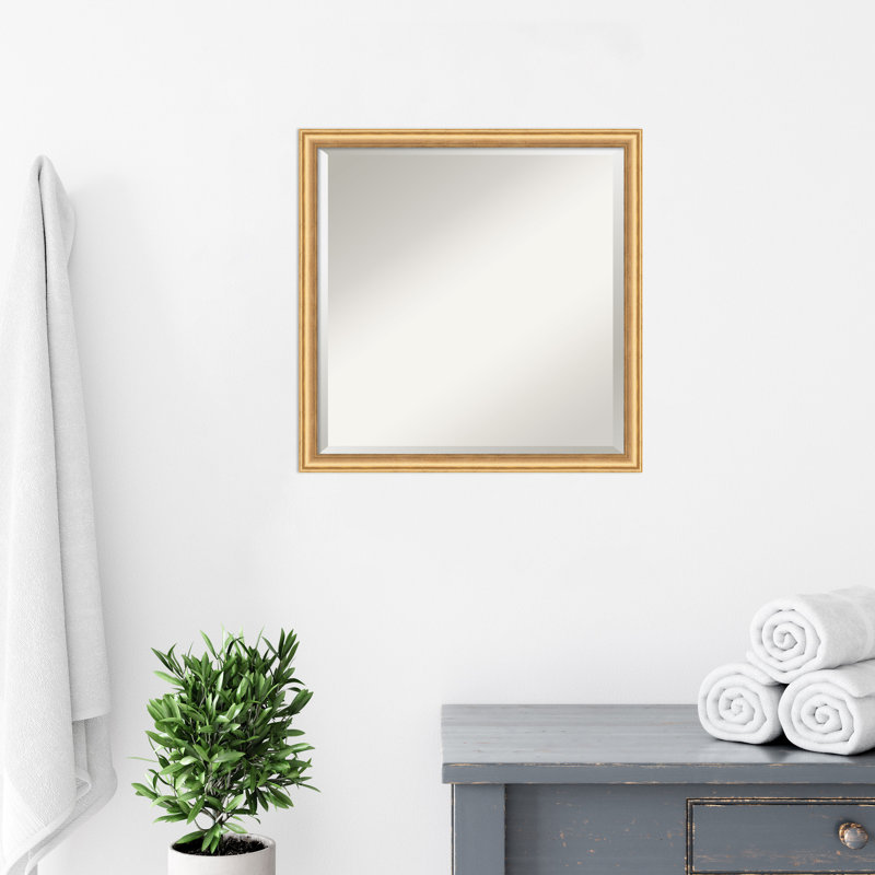 Miroir mural Salon, Carré, 22 po x 22 po, Or