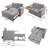 Collison 48" Square Arm Convertible Sleeper-842644451