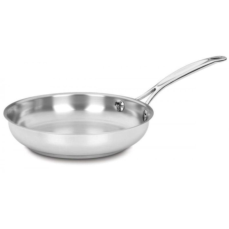 Poêle classique en acier inoxydable de 8 po Chef's