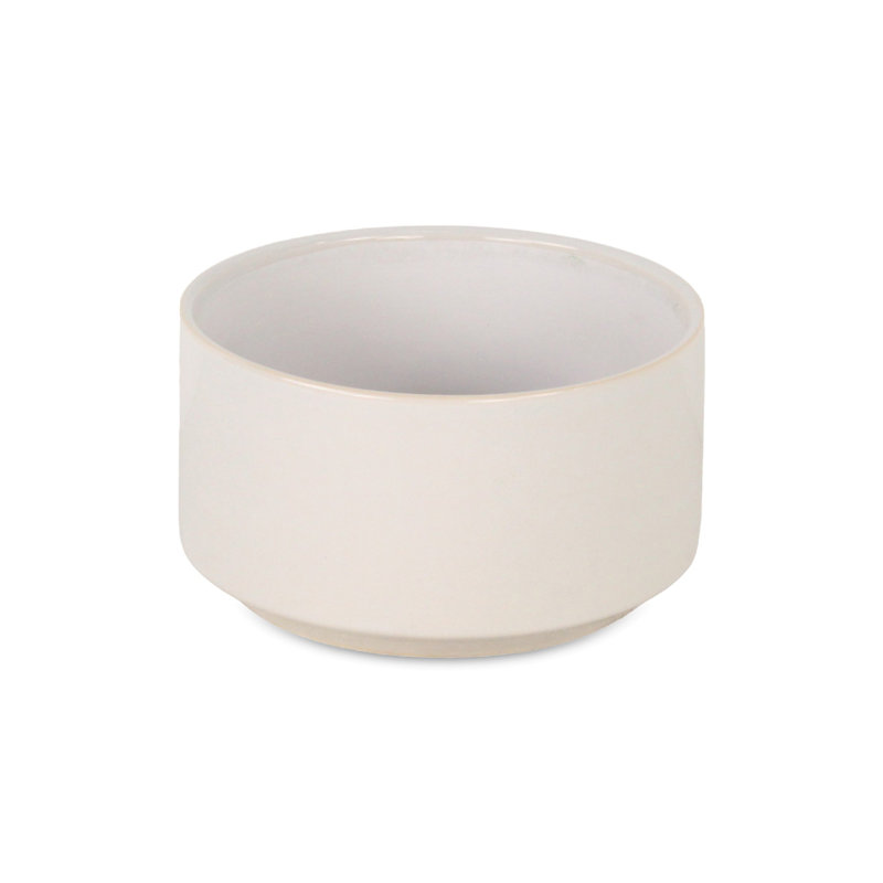 Pot large en céramique Kingsbridge, H 4,25 po x l 7,5 po x P 7,5 po, Blanc
