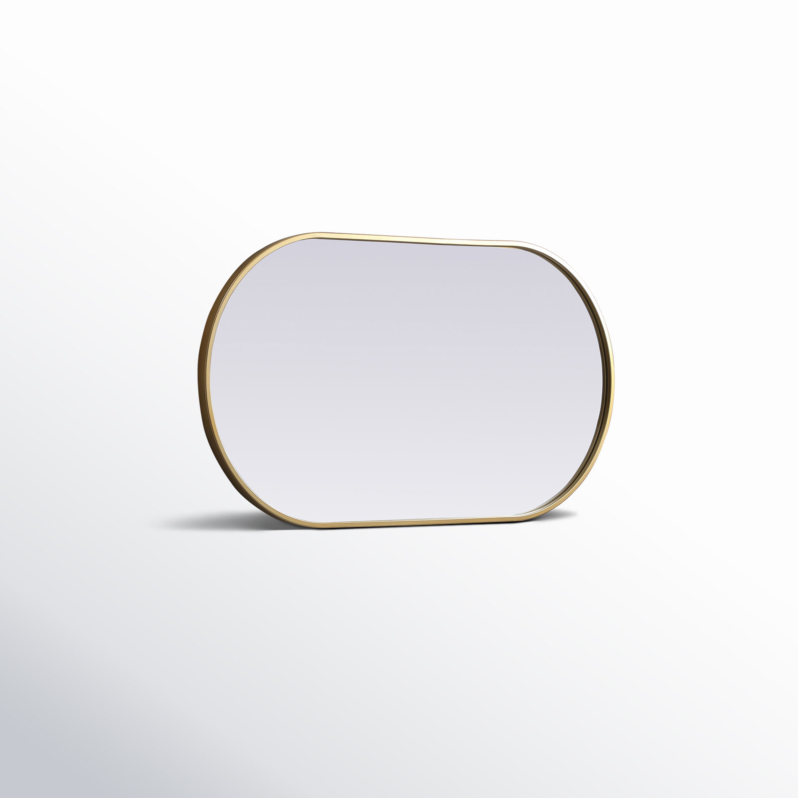 Sabine Metal Pill Wall Mirror, Brass, 36" x 20"