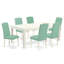 Ensemble de table de salle à manger 7 pièces moderne composé d'une table rectangulaire en bois avec feuille papillon et 6 chaises de salle à manger Parson-1373620570-1373620571-1418294754