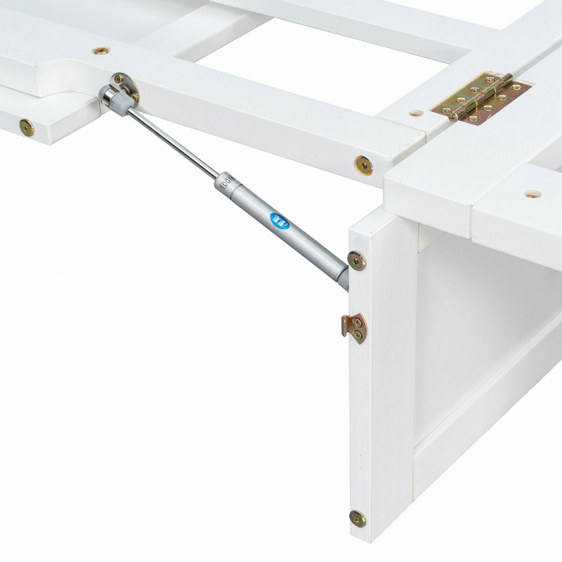 Lit escamotable avec grands tiroirs Murphy, Grand lit, Blanc