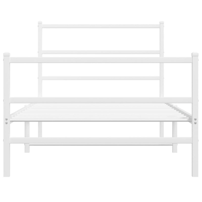 Ataman Metal Open-Frame Bed, Twin XL, White