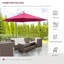 Parasol excentré pour patio avec base