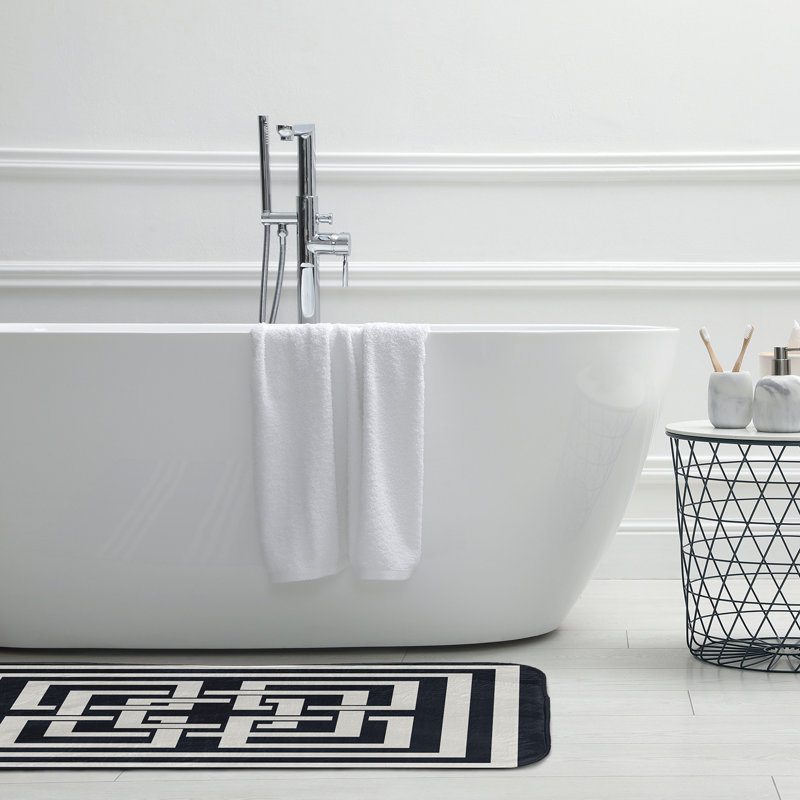 Tapis de bain Nantucket, L 21 po x L 34 po, Noir
