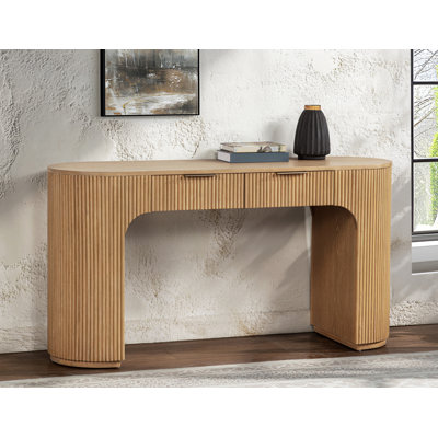 Queensbury 60" 2 Drawer Fluted Wooden Desk