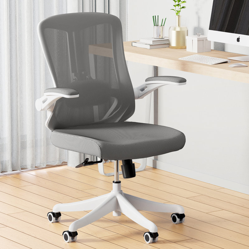 Fauteuil de bureau ergonomique Treve Maegan Home, Blanc, Gris