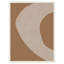 The Creative Bunch Studio Minimal Modern Organic Abstraction 1, havane et brun, lin naturel hachuré encadré sur papier par The Creative Bunch Studio, reproduction-91291812