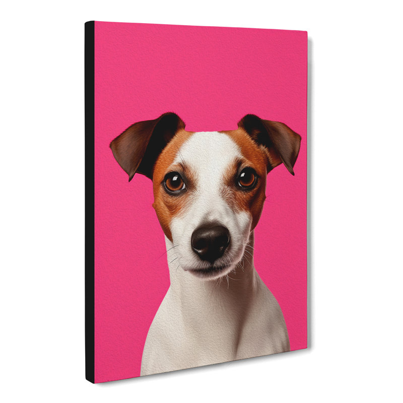 Jack Russell Minimalism - Wrapped Canvas, 60cm H x 40cm W x 3cm D