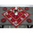 Joswick Santa Claus Christmas Trees Red Table Topper (33" Square)