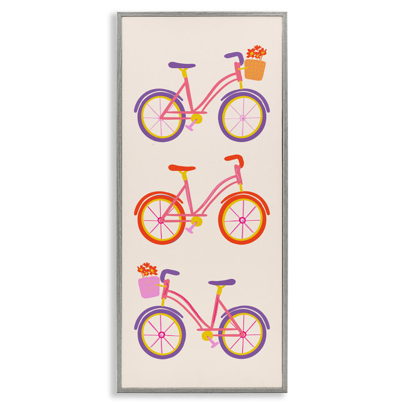 «Bright Bikes», giclée encadrée par Dina Riddle, Estampe numérique Farmhouse, H 24 po x l 10 po