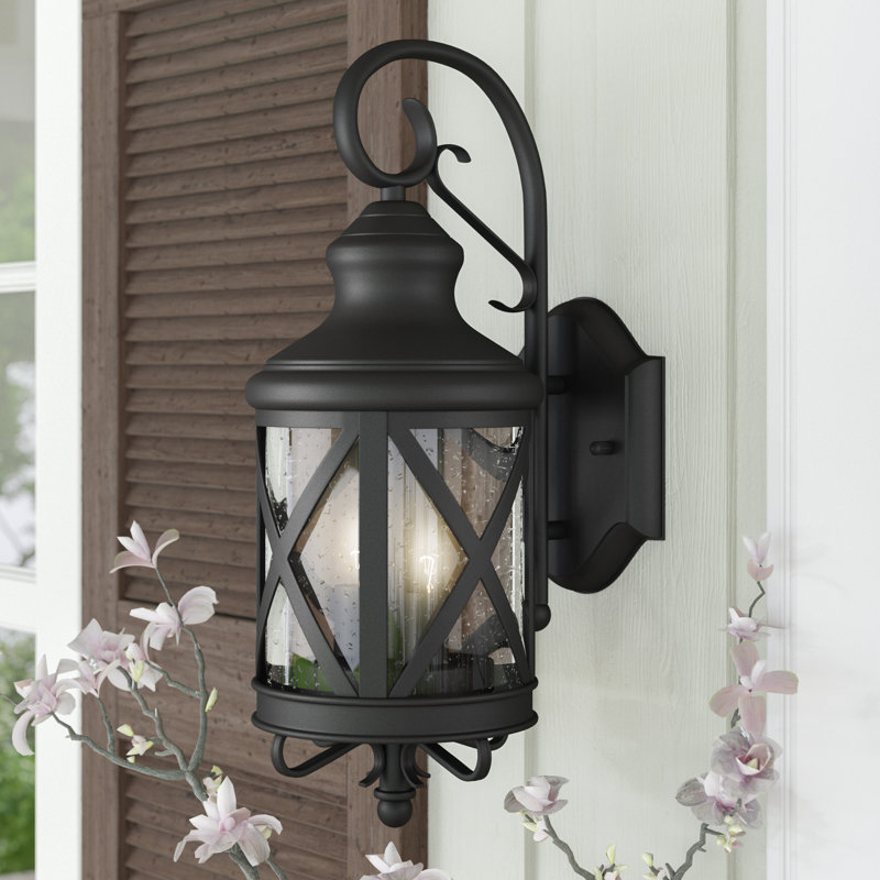 Lanterne murale d'extérieur 2 lumières Luqi, H 19 po x l 7,5 po x P 9,75 po