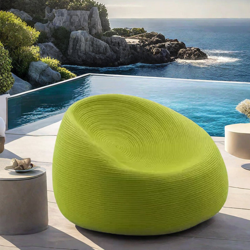 Chaise longue d'extérieur en tissu Creative