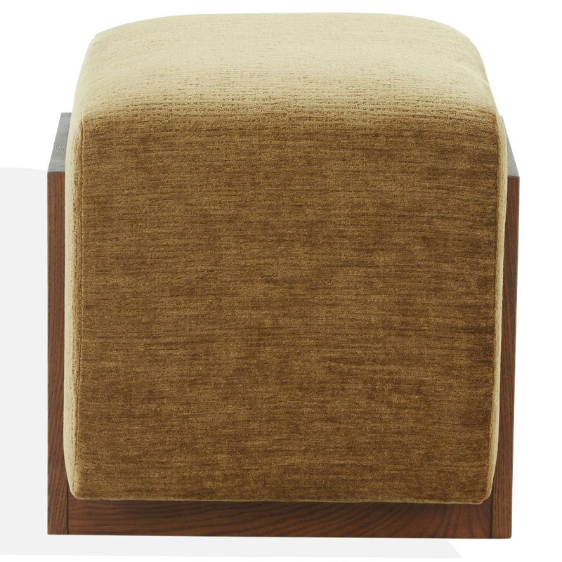 Norabeth Chenille Ottoman, Gold