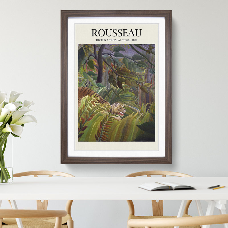 Surprise by Henri Rousseau - Single Picture Frame Print, Walnut Framed, 36cm H x 27cm W x 2cm D