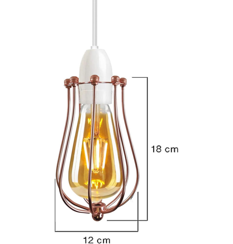 18cm H Metal Novelty Lamp Shade, Red