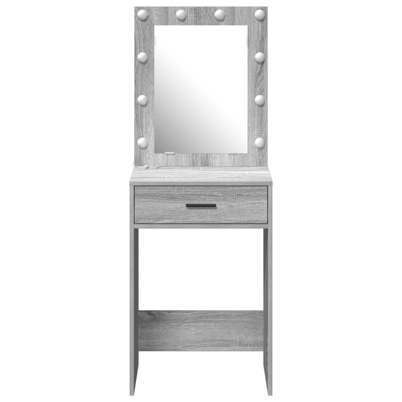 Particle Board 50 X 41 X 135 Cm Vanity Table, Grey Sonoma
