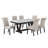 Apicella White Faux Marble Dining Set-1973448188-1957011242