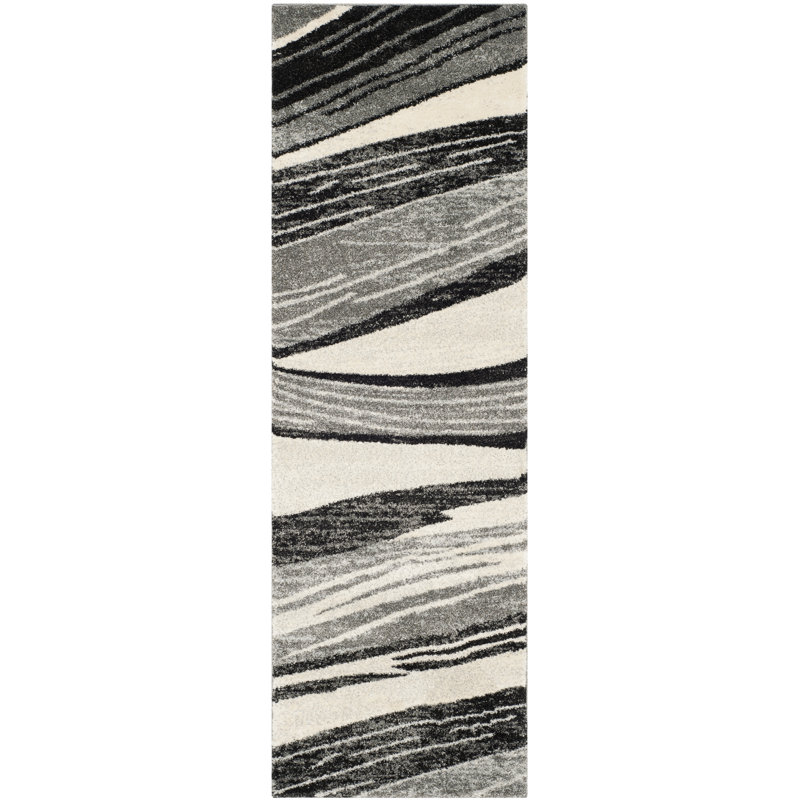 Juno Retro Performance Abstract Rug, Runner 2'3" x 7'