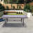 Keeven Metal Outdoor Dining Table With Porcelain Tabletop and Umbrella Hole , 67.5'' in. W 39.5'' in. D