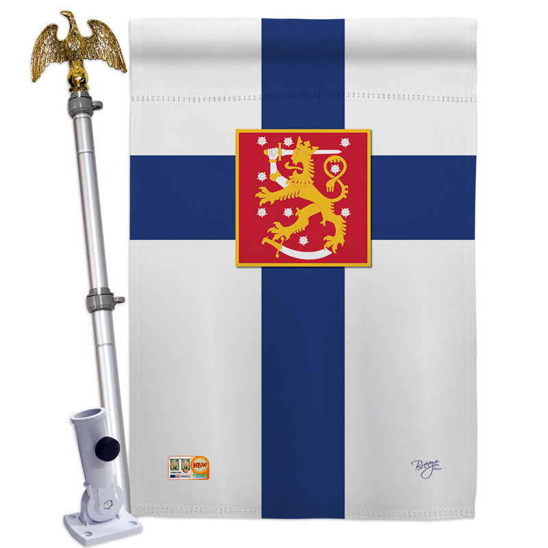 Double Sided 40'' H x 28'' W Polyester Flag Set