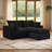 78.8"Cloud Modular Sectional Sofa With Ottoman, No Assembly Required-1541498300