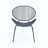 Modern Outdoor Chat Set With Mesh Seating And Retro Shell Chairs, For Stylish Patio Relaxation.-1795783333
